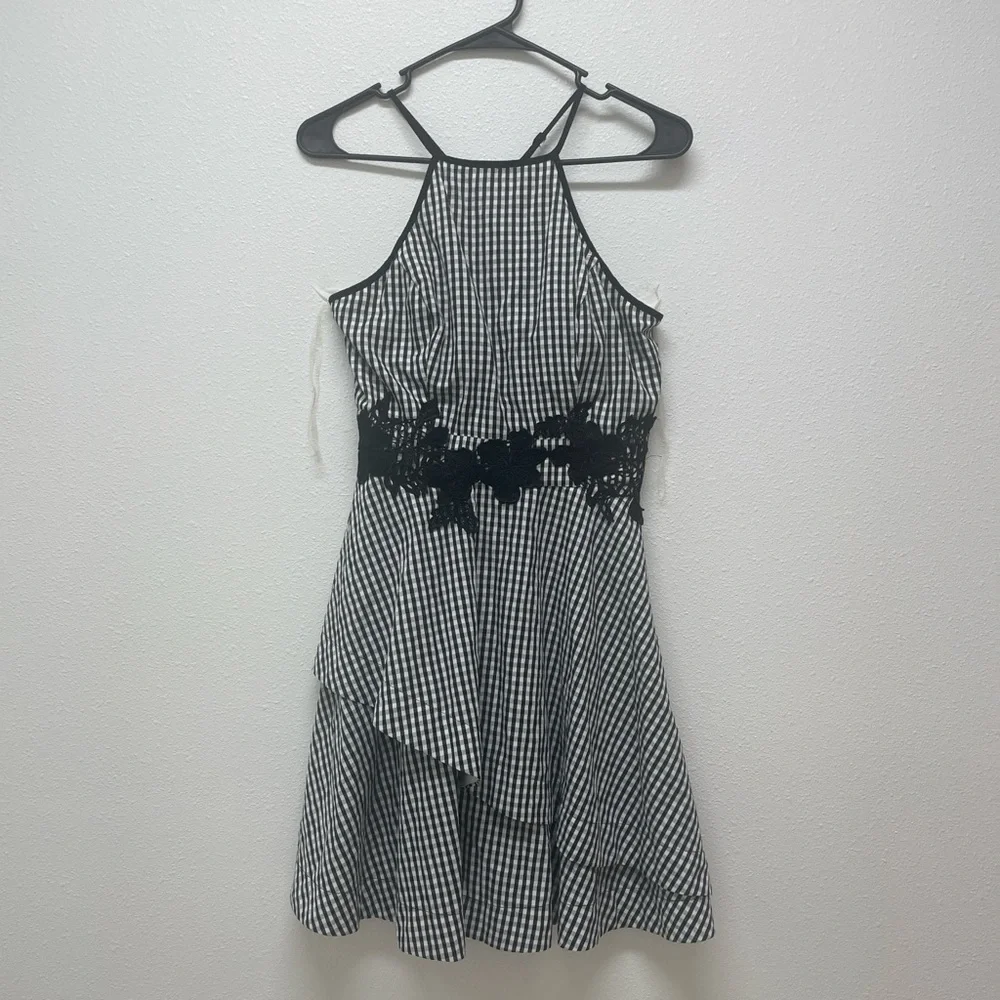 Speechless Black and White Gingham women’s Dress. Size M - Picture 1 of 9